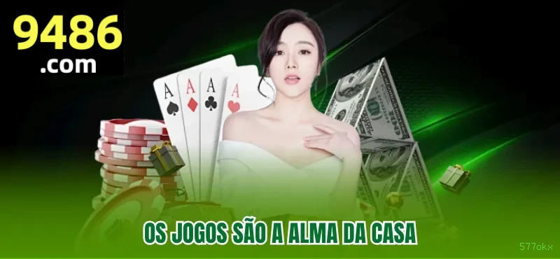 Imagem promocional do cassino online da 577okx mostrando jogos ao vivo